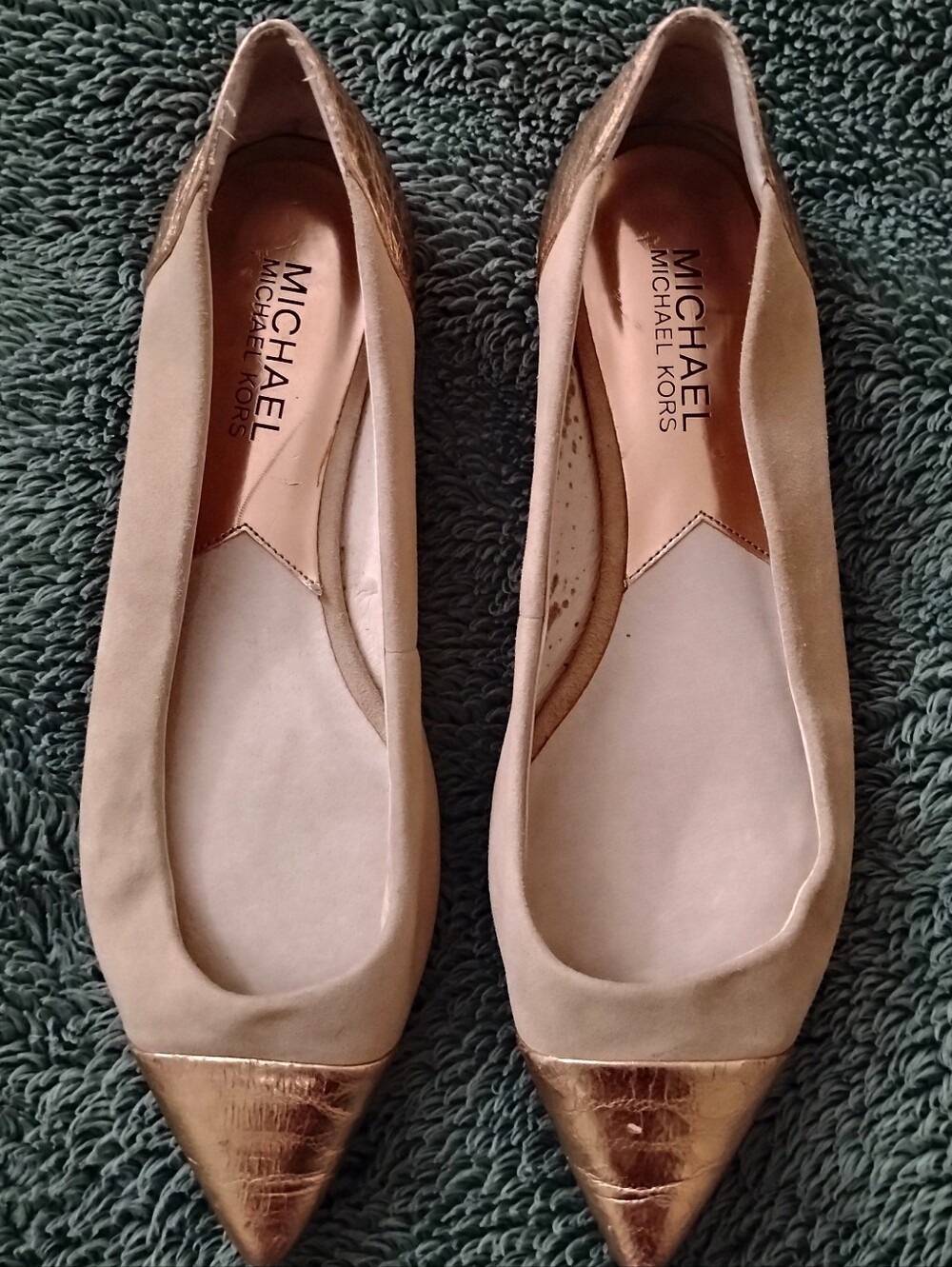 MICHAEL KORS "Leighton" Genuine Suede Ballet Flats Shoes Women's Size 6 M